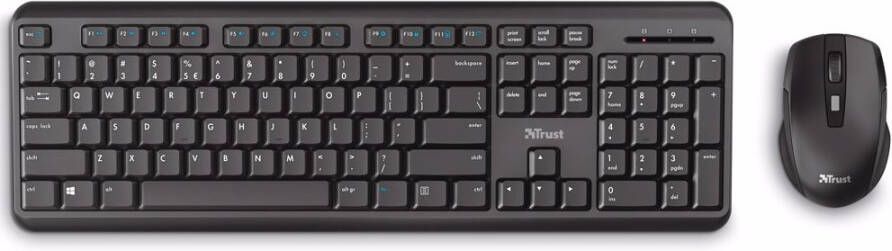 Trust Ody Wireless Keyboard and Mouse Set Toetsenbord Zwart online kopen