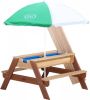 AXI Nick Picknicktafel/Zandtafel/Watertafel Voor Kinderen In Bruin Met Parasol In Groen/wit Multifunctionele online kopen