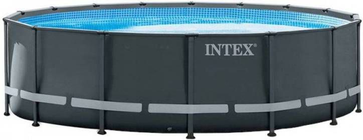 Intex Opzetzwembad Met Accessoires Ultra Xtr Frame 488 X 122 Cm Antraciet online kopen