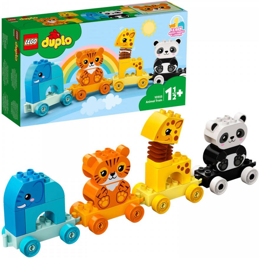 Lego 10955 DUPLO Dierentrein met Olifant, Tijger, Panda en Giraf, Babyspeelgoed vanaf 1, 5+ Jaar, Educatief Speelgoed online kopen