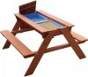 Sunny Axi Dave Picknicktafel/Zandtafel/Watertafel Voor Kinderen In Bruin Multifunctionele Picknick Tafel Van Hout Met 2 online kopen
