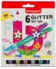 Bruynzeel Kids viltstiften Glitter, set van 6 stuks in geassorteerde kleuren online kopen