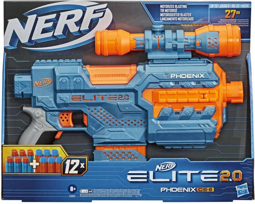 NERF Speelpistool Elite 2.0 Phoenix 40, 6 Cm Blauw/oranje online kopen