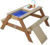 AXI Emily Zand & Water Picknicktafel Van Hout In Bruin Watertafel & Zandtafel Met Speelkeuken Incl. Wastafel, Deksel online kopen