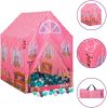 VidaXL Kinderspeeltent Met 250 Ballen 69x94x104 Cm Roze online kopen