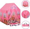 VidaXL Kinderspeeltent Met 250 Ballen 69x94x104 Cm Roze online kopen