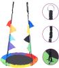 VidaXL Nestschommel Met Vlaggetjes 100 Cm Regenboogkleurig online kopen