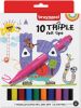 Bruynzeel Kids viltstiften Triple, set van 10 stuks in geassorteerde kleuren online kopen