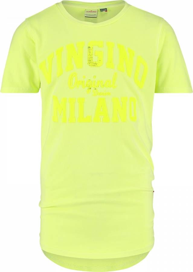 VINGINO ! Jongens Shirt Korte Mouw -- Geel Katoen/elasthan online kopen
