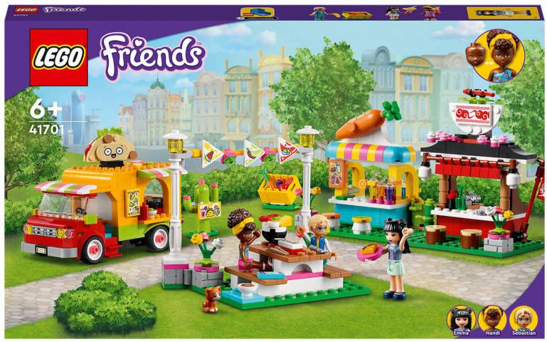 Lego 41701 Friends Streetfoodmarkt met Tacotruck en Smoothiebar, Creatief Speelgoed voor Kinderen van 6+ Jaar online kopen
