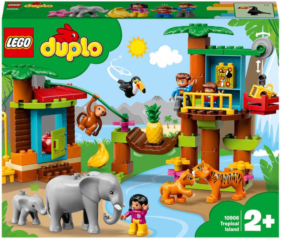 LEGO 10906 DUPLO Town Tropisch Eiland Avontuurlijk Educatief Speelgoed Voor Kleuters Van 2-5 Jaar Met Duplo Dierenfiguren | homerwanda.com
